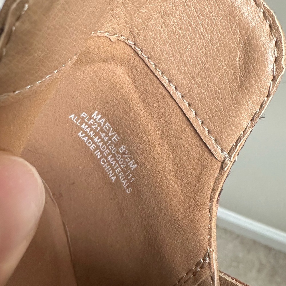 Maeve Light Brown Ankle Boots with Strap Accent - Picture 8 of 12